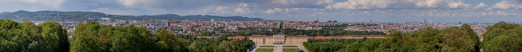 Панорама Вены и дворца Schonbrunn